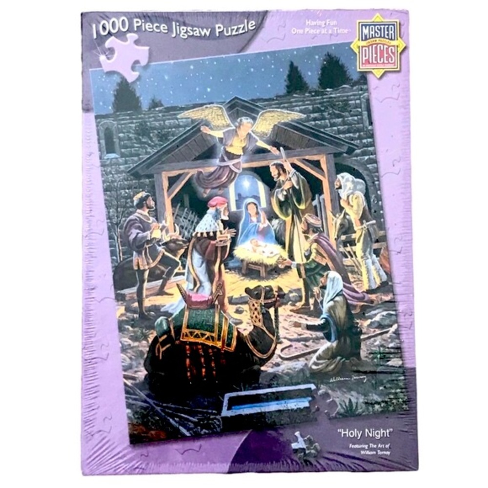 Master Pieces Jigsaw Puzzle, Holy Night, Willam Ternay, 1000 piece, NIB